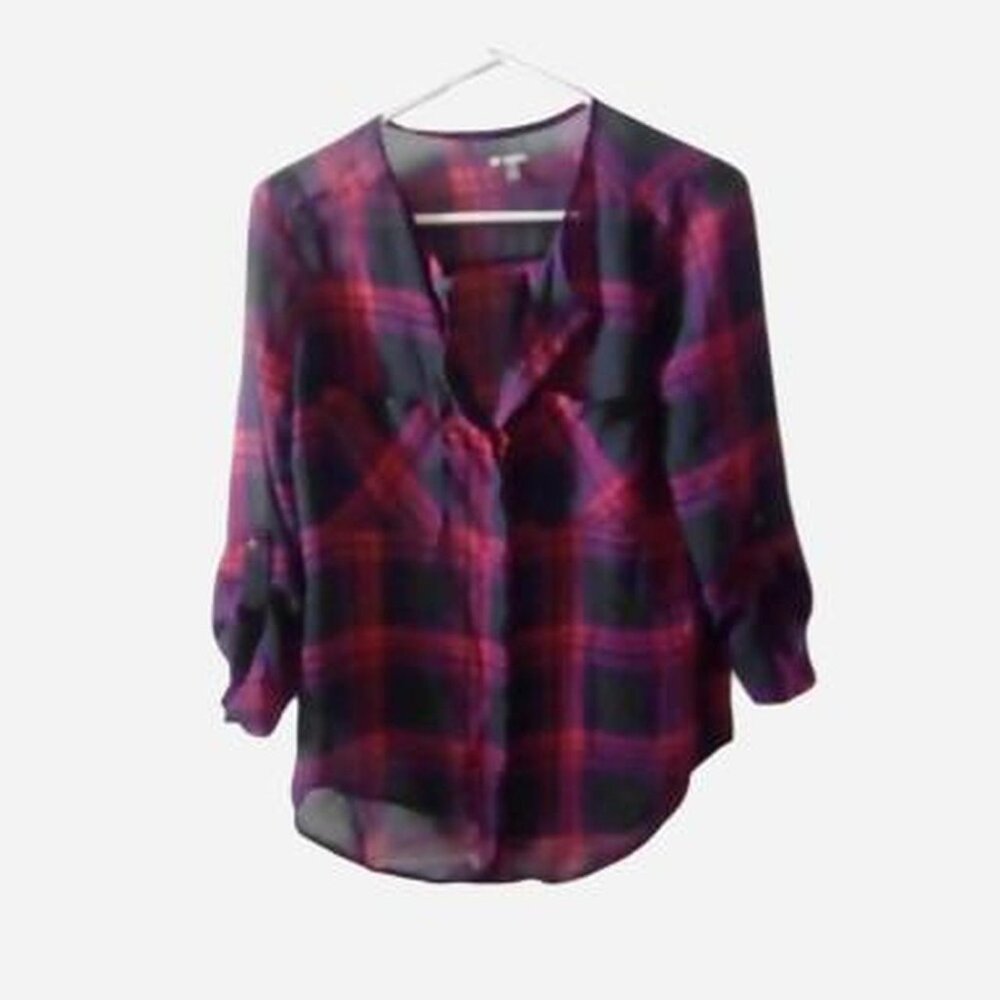 Red Plaid Blouse